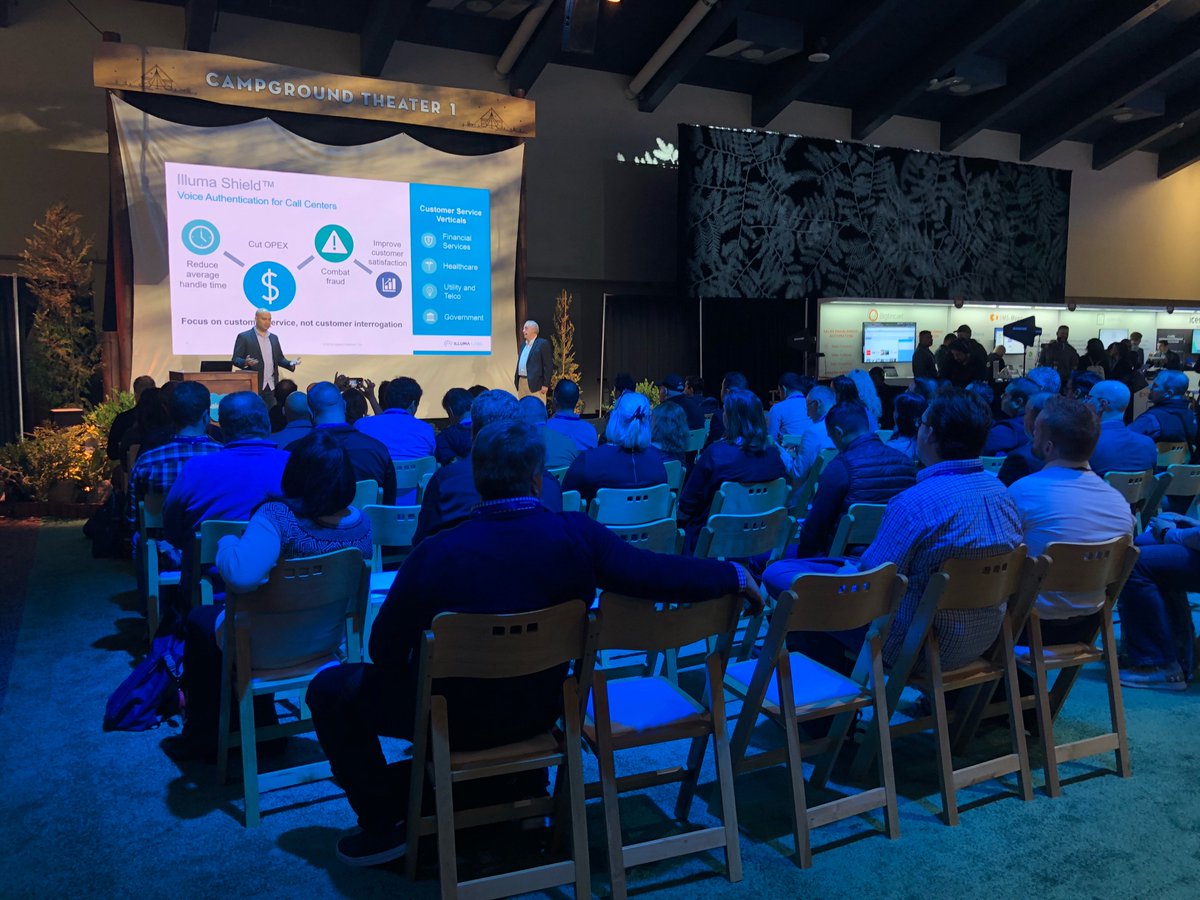 A big thank you to <a href="/IllumaLabs/">Illuma</a> for taking the stage with us at #DF19 this morning! Come see our team in booth 1313 for more on providing good customer service with voice authentication and CTI. #UplandOnTheMove