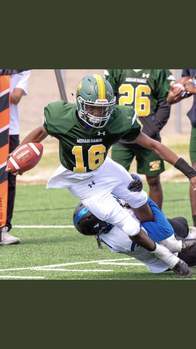 Tyrique_4times's tweet photo. Blessed to have received an offer from Messabi Range‼️🏈
@NorsemanFootbal  @ThomasInforzato https://t.co/nPMO7xtDwC
