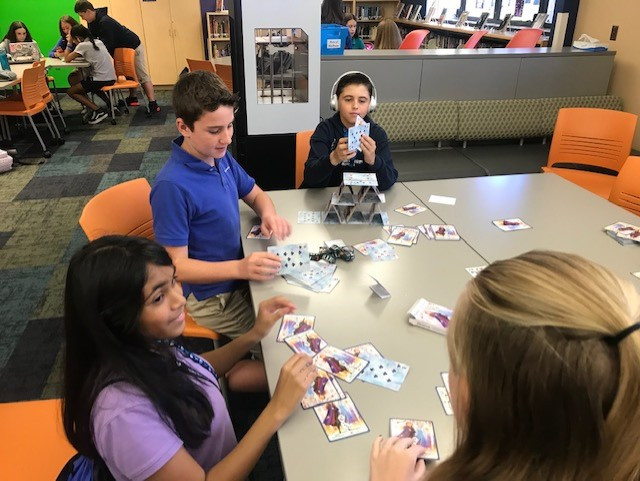 MS_MediaCenter's tweet photo. Innovation Challenge: Our engineers took on the challenge of building a house of cards using one deck of cards.  #freestanding #noothermaterialsbeingused #worktogether https://t.co/mIyWQ9OqS1