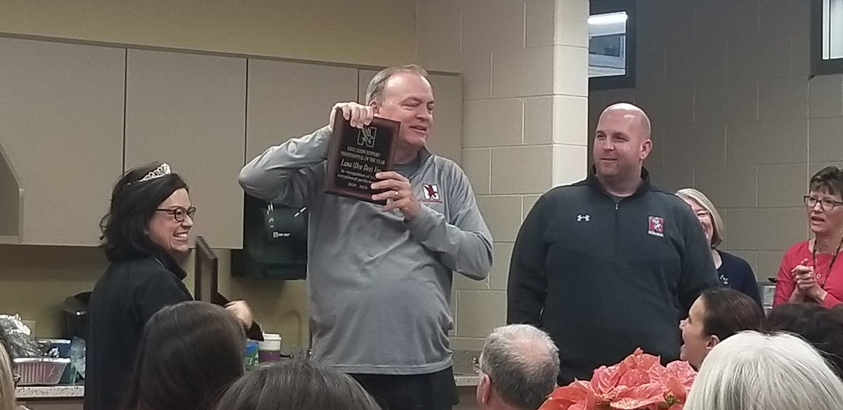 barryredhawk's tweet photo. Naperville Central Comm Arts Department DeeDee Voss gets NCHS support personnel of the year award!  Yes!  May be the nicest person on the planet. @NCHSOFFICIAL https://t.co/HjlgjVfFsI