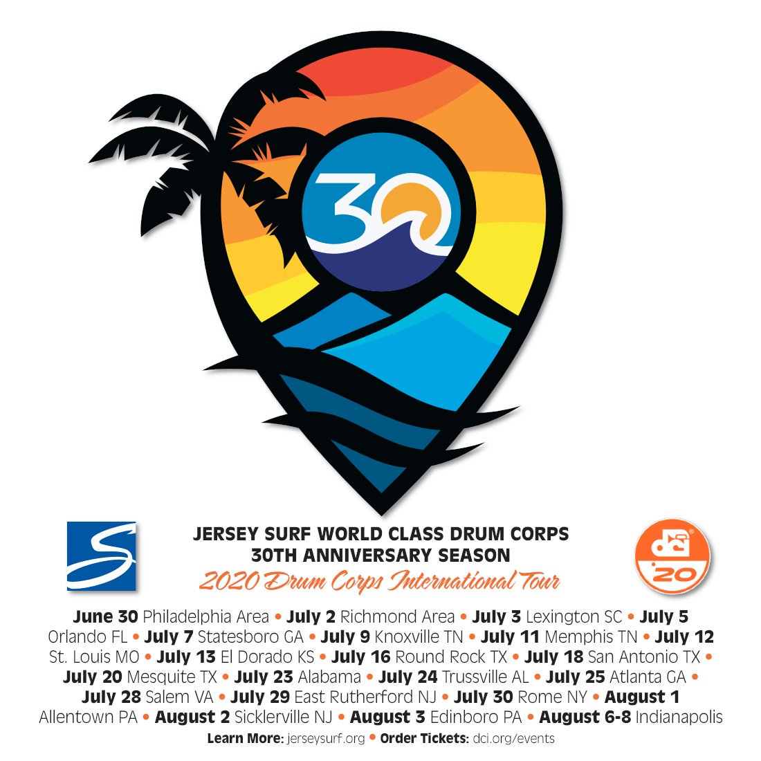 JerseySurf's tweet image. The 2020 Tour has been announced! Woo hoo. #SurfsUp