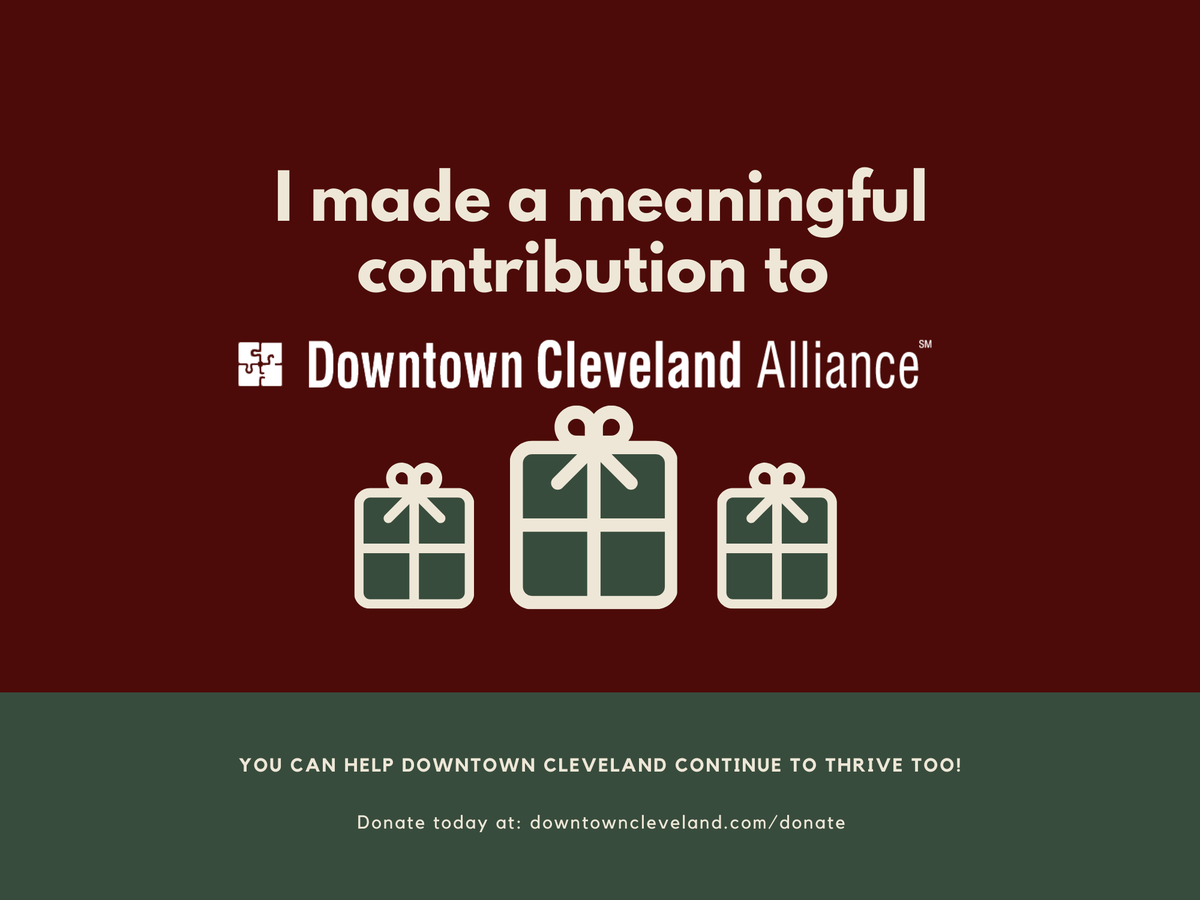 Supporting my favorite downtown Cleveland advocacy group on #GivingTuesday! <a href="/DowntownCLE/">Downtown Cleveland</a>  Their mission is to help Downtown Cleveland thrive!