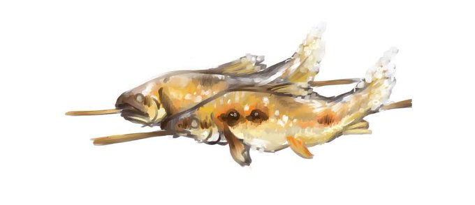 鮎の塩焼きのtwitterイラスト検索結果