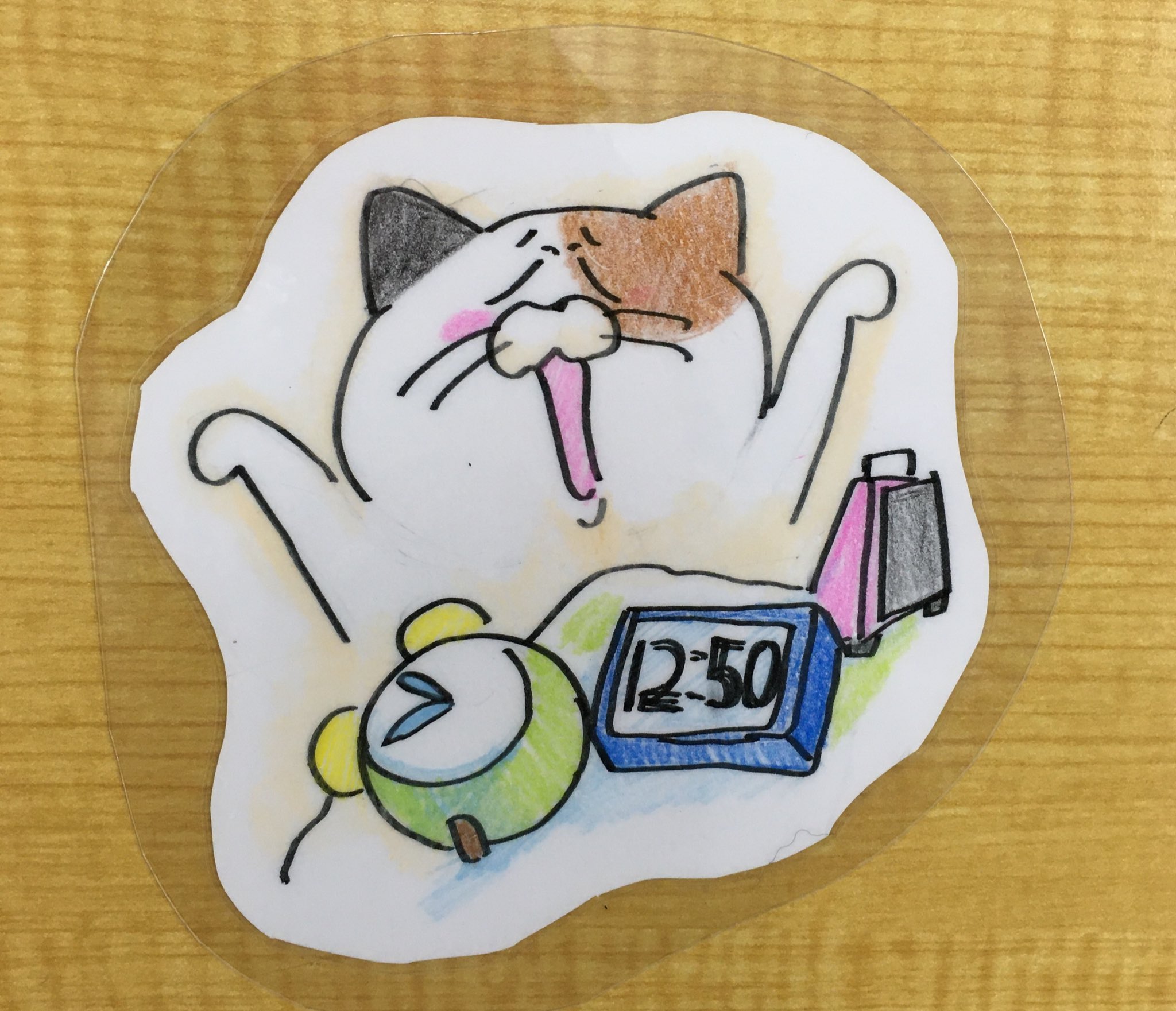 ブースに飾るPOP（ごろごろ猫）