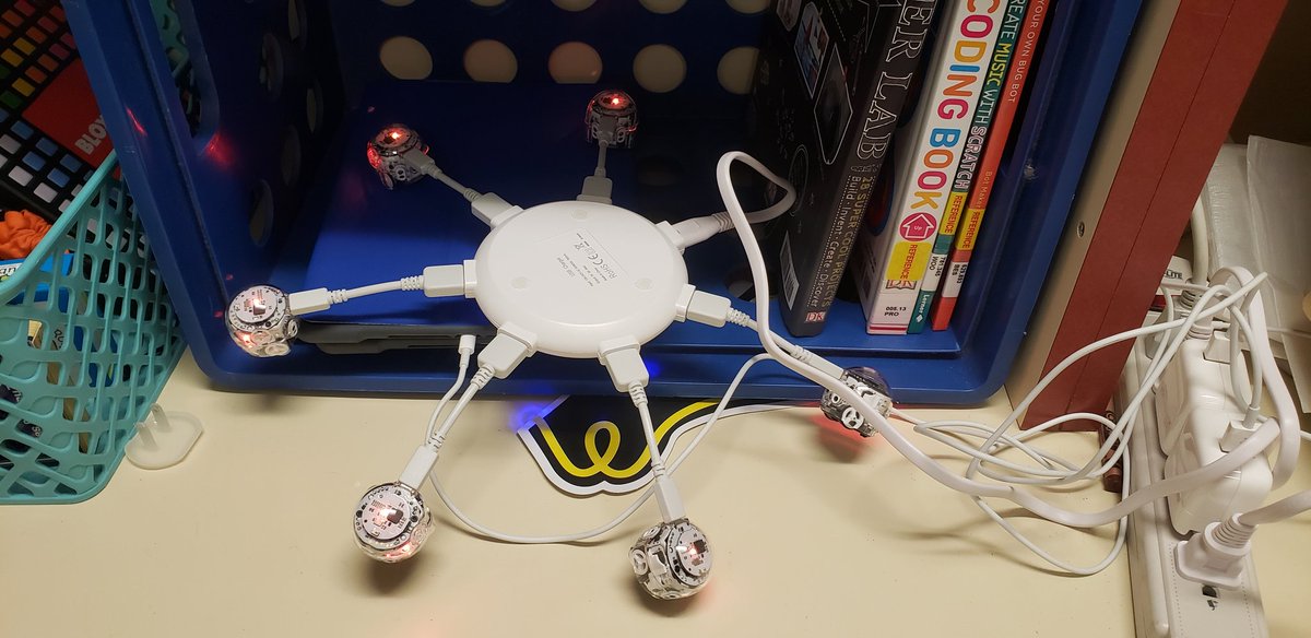 Our Ozobots have now arrived and are charging! We can't wait for our students to start coding! Thank you <a href="/IsdBandera/">BISD Education Foundation</a> for the grant to make this all possible! <a href="/AesBulldogs/">AESBulldogs</a> <a href="/BanderaISD/">Bandera ISD</a>