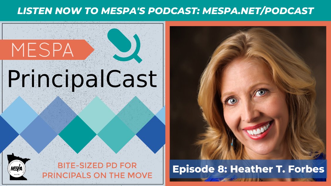 MESPAprincipals's tweet photo. It is SUCH an honor to have @HeatherTForbes on the podcast to talk about trauma-informed practices. Listen now at https://t.co/HBLWlOk6mj! P.S. Heather is a keynote speaker at MESPA Institute 2020! Thanks @bretdom for a great interview. #mespamn https://t.co/09rV2ZEv3Y