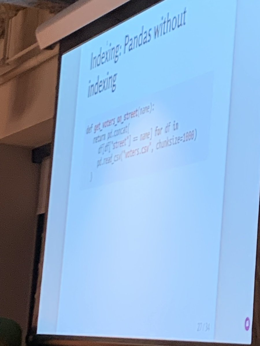 Dan_Kleiman's tweet image. Nice sqlite hack to make reading from csv more efficient @itamarst at #pydataboston
