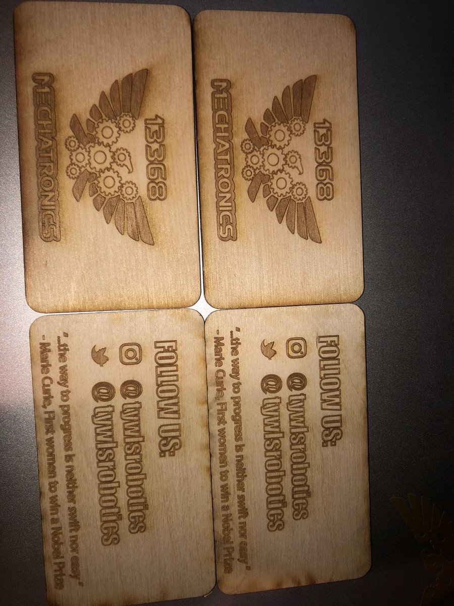 tywlsrobotics's tweet image. Our robotics team laser cutting business cards to give out during competition this Saturday! #innovations #Robotics #awesome