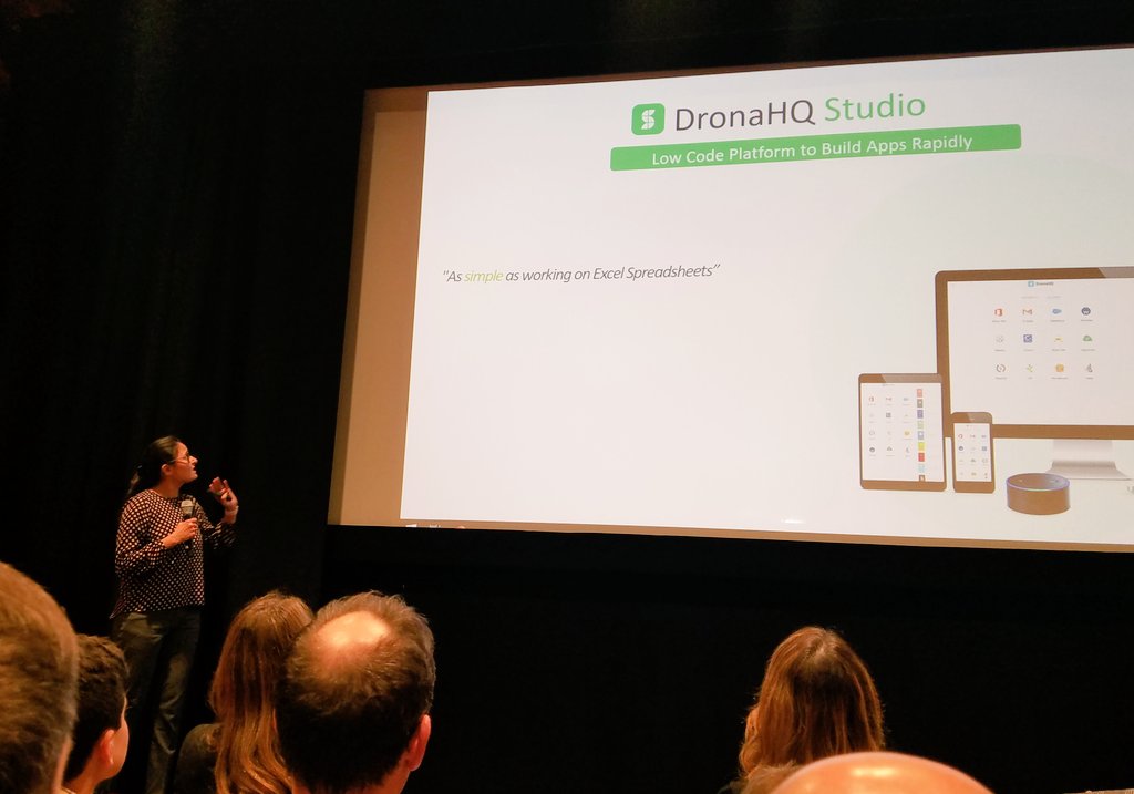 geoffwilbur's tweet photo. The second presenting #startup at @MassInno's #MIN128 startup showcase event is @DronaHQ, a #SaaS platform for building business #apps without #coding. #innovation #nocode https://t.co/hkmqYjhqWR