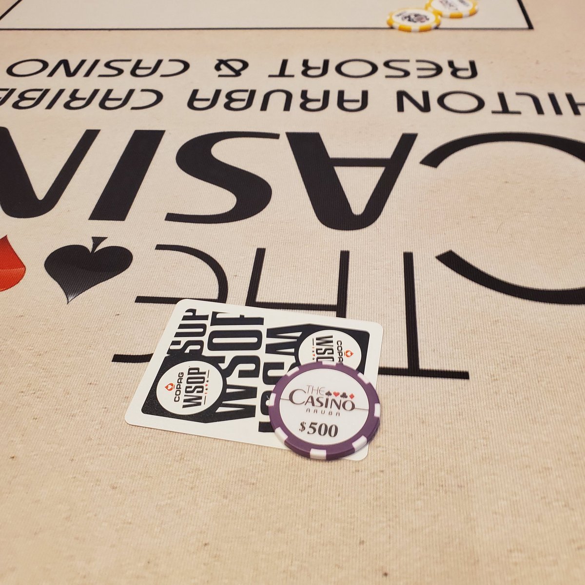 aceragman's tweet photo. ITM @wsoparuba event #8 with one chip! https://t.co/R1qVV1pY0I