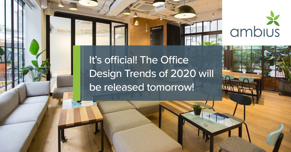 Ambius's tweet photo. Discover the trends that shaping the future of office environments in the 2020 Office Design Trends Report - available tomorrow! #OfficeDesignTrends #EmpoweringWorkspaces
In the meantime, you can get a sneak peek here: https://t.co/LXhf1ZAQYf https://t.co/OWv0qA3PKR