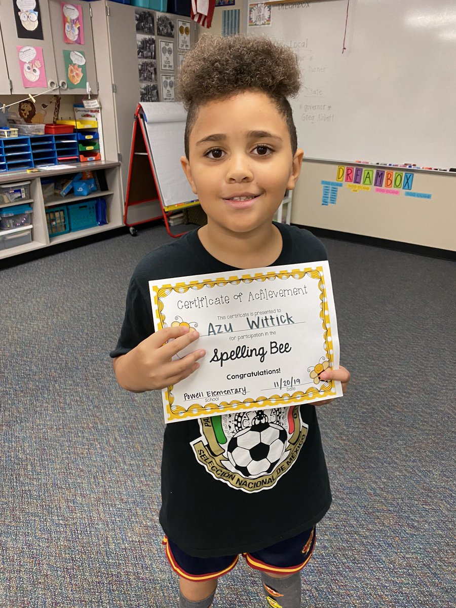 All of our students enjoyed our spelling bee 🐝 today! Congratulations to our big winner, Azu!
