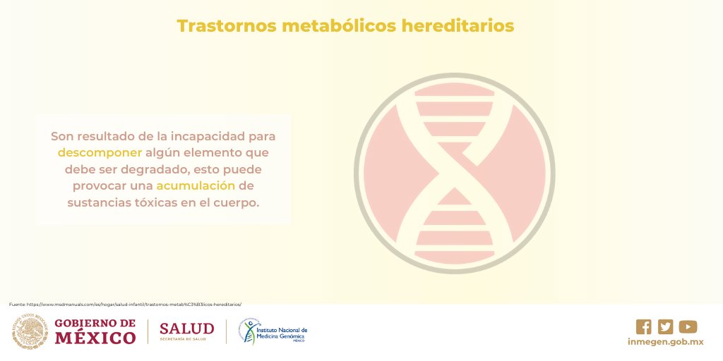 inmegen's tweet photo. ¿Sabías que es posible detectar algunos de estos trastornos justo después del nacimiento?  La fenilcetornuria y la galactosemia son ejemplos de condiciones que pueden diagnosticarse a través del tamiz metabólico neonatal. 
Conoce más en: https://t.co/m0o0jO2iRS https://t.co/7MH3a6bW1q