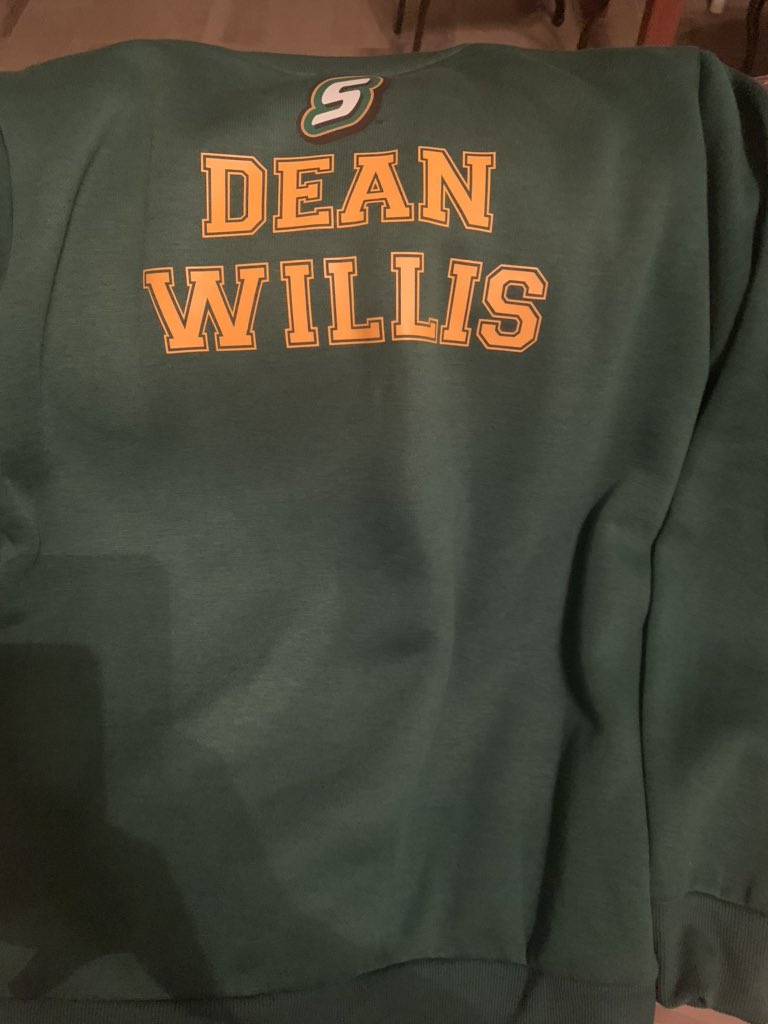 drgabewillis's tweet photo. Been waiting on the right game for this sweater... I know I’ll tell our students to “get back” 100 times at tomorrow game... But I want you all to bring the energy all night!!  #BeatNicholls https://t.co/QZadgFLQKs