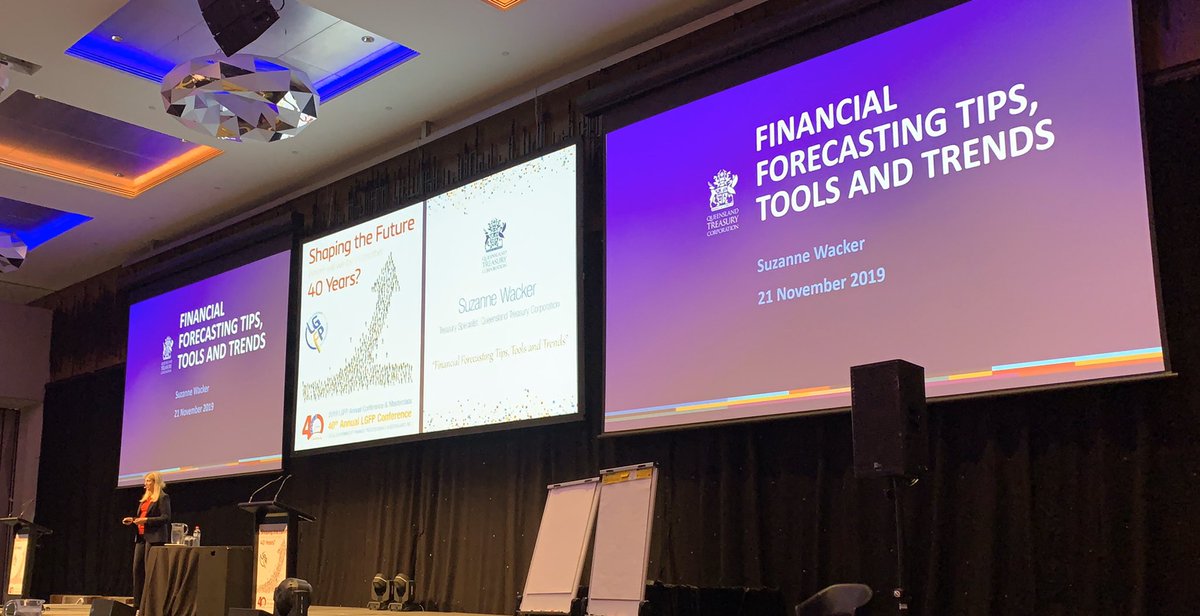 BlakeRepine's tweet image. Day 2 and more great sessions at the Local Government Finance Professionals (LGFP) conference. Enjoying a session on forecasting from Suzanne Wacker from @qldtreasury #finance #conference #budget