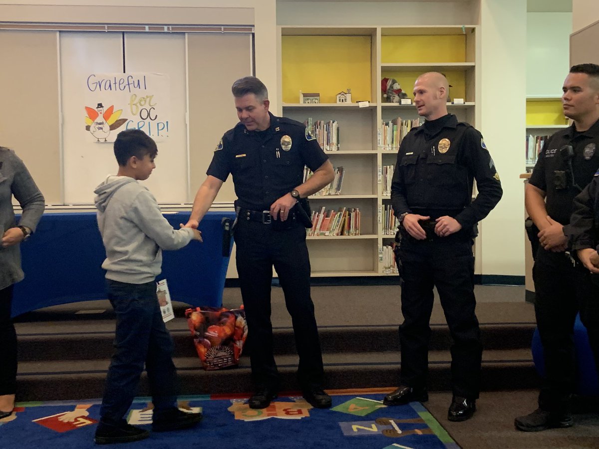 Pride: Thank you OC Grip for rewarding our scholars with a Thanksgiving Dinner for attendance, behavior &amp; attitude! Such an awesome partnership with <a href="/AnaheimPD/">Anaheim PD</a> that supports collaboration &amp; relationship building in the community!