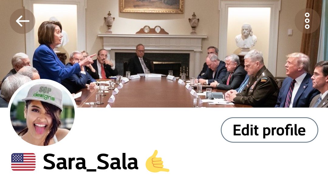 Sara702Sala's tweet photo. @realDonaldTrump #PresidentPelosi ๐บ๐ธ
๐ #BeNancy ๐บ๐ธ๐ช https://t.co/UsiV0856wT