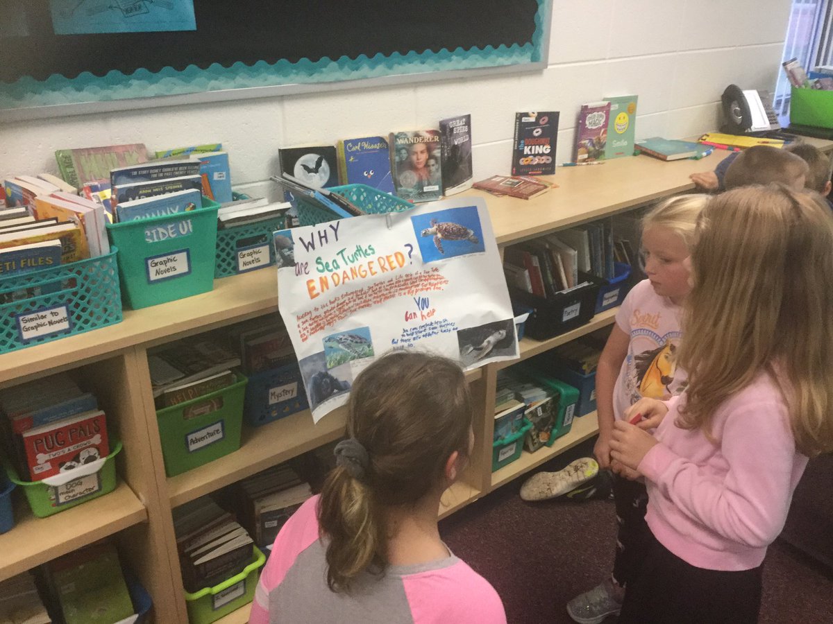 EAlberswerth's tweet photo. Teaching kindergarteners about our nonfiction research. 5th graders realized how hard it is to keep the attention of a kindergartner. #prideFPS https://t.co/HTVCCKpAFv