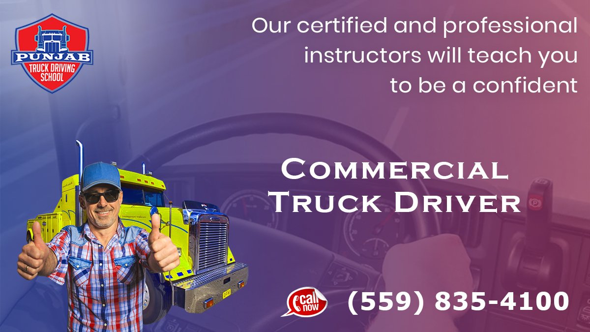 punjab_truck's tweet image. Our certified and professional instructors will teach you to be a confident commercial truck driver.

#Heavydutytrucklicense #CDLtest #truckdriver #truckdrivingschoolcalifornia