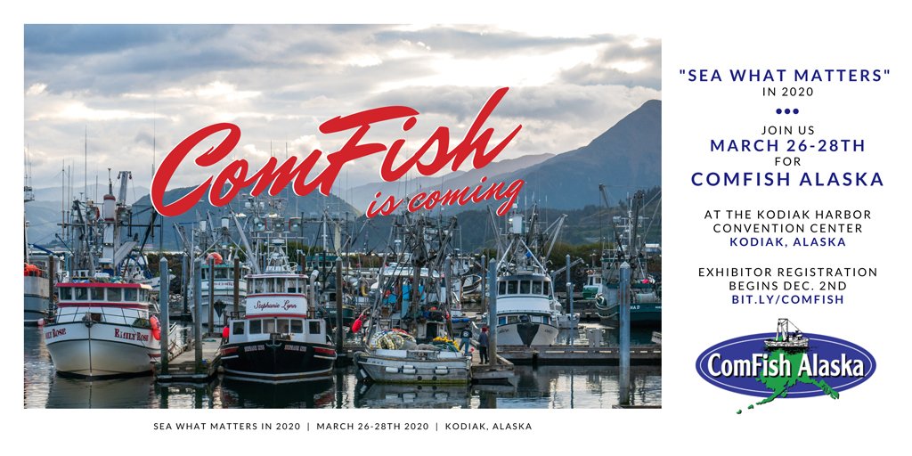 ComFishAK's tweet photo. Sea What Matters, ComFish 2020 will take place March 26th-28th! More details to come! https://t.co/T46mF0f4tD https://t.co/bHGqM7xrZO