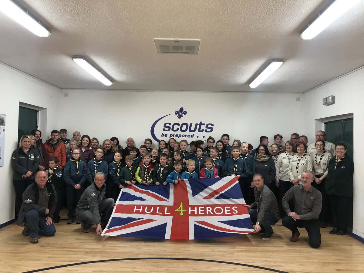 Hessle Scouts, Cubs &amp; Beavers would like to thank <a href="/hull4heroes/">Hull 4 Heroes</a> and <a href="/looknorthBBC/">BBC East Yorkshire</a> for coming down to receive our donations for the Shoe Box appeal for our serving soldiers abroad, thank you!