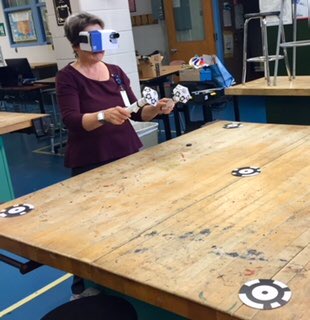 SMS_TechClass's tweet image. Robotics/Coding club got to try Mrs Morrison’s ZapBox, a cardboard AR system-fun!