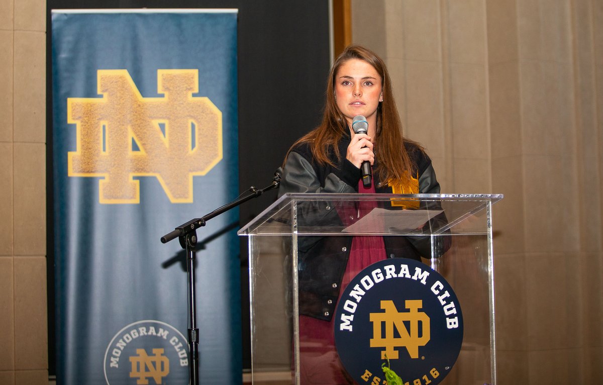 NDMonogram's tweet photo. Congratulations to the 1⃣5⃣6⃣ first-time Monogram winners who received their jackets last night! A big thank you to @jordancornette (‘05 @NDmbb) & @hannahdorneyy (‘22 @NDWomensLax) for their outstanding speeches!
#WelcomeToTheClub☘️
#NDFamily☘️ https://t.co/chKcNSe0w7