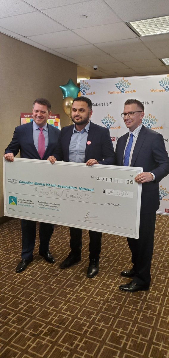 RobertHalf_CAN's tweet photo. Excited to host our first livestream to all Canadian branches and celebrate our partnership with @CMHA_NTL today! #CMHA #WellnessAtWork #workwappy #mentalhealth https://t.co/NJ7ppg9L4J