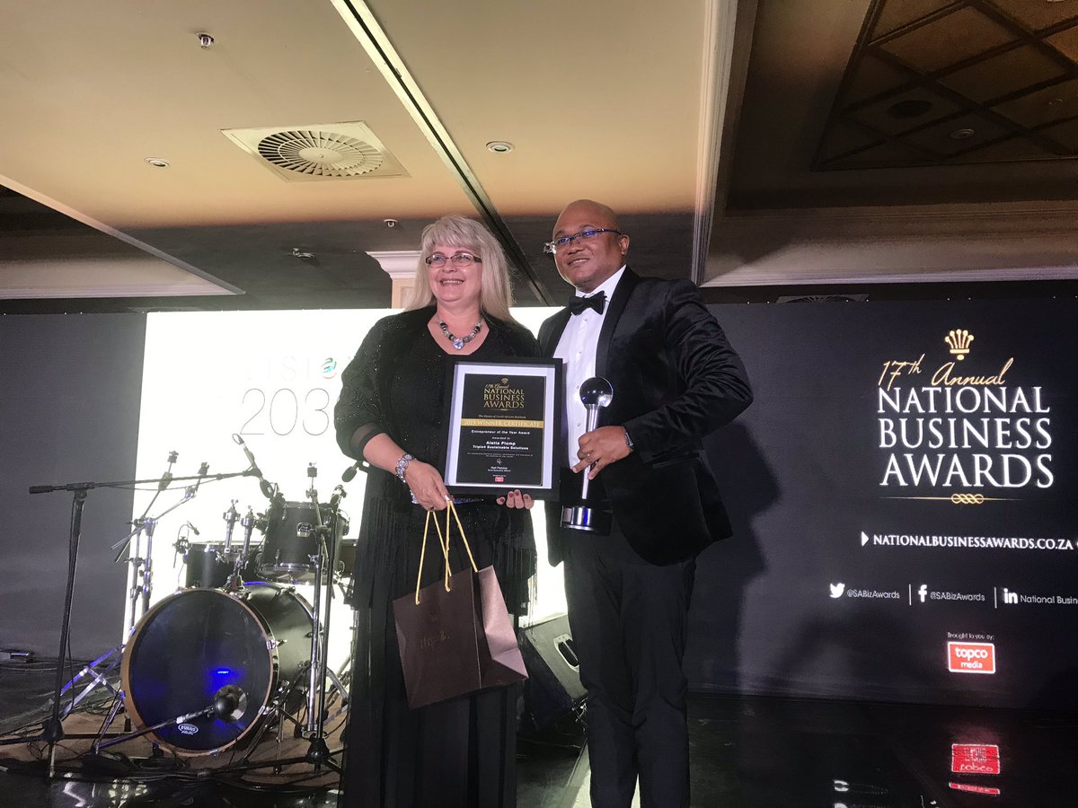 Entrepreneur of the Year Award for 2019 goes to Triplo4 - Aletta Plomp

#SABizAwards #Entrepreneur #award