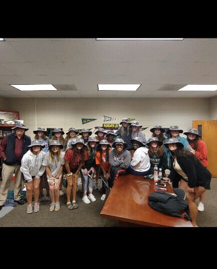 Bucket hats for Team X! Thanks Coach! 💛💚