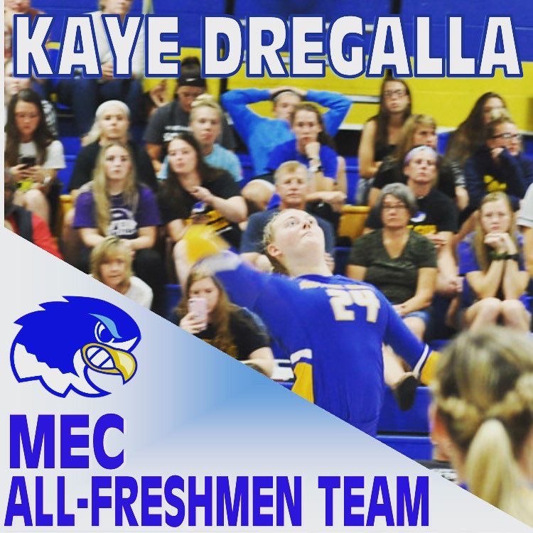 NDCVolleyball's tweet photo. Congratulations to our All-Mountain East Conference Honorees!
Mary Kate McHugh- 1st Team, Paige Staudacher-2nd Team, Ali Kaeberlein-Honorable Mention, Kaye Dregalla-All Freshmen Team https://t.co/Dzm3RakX4f
