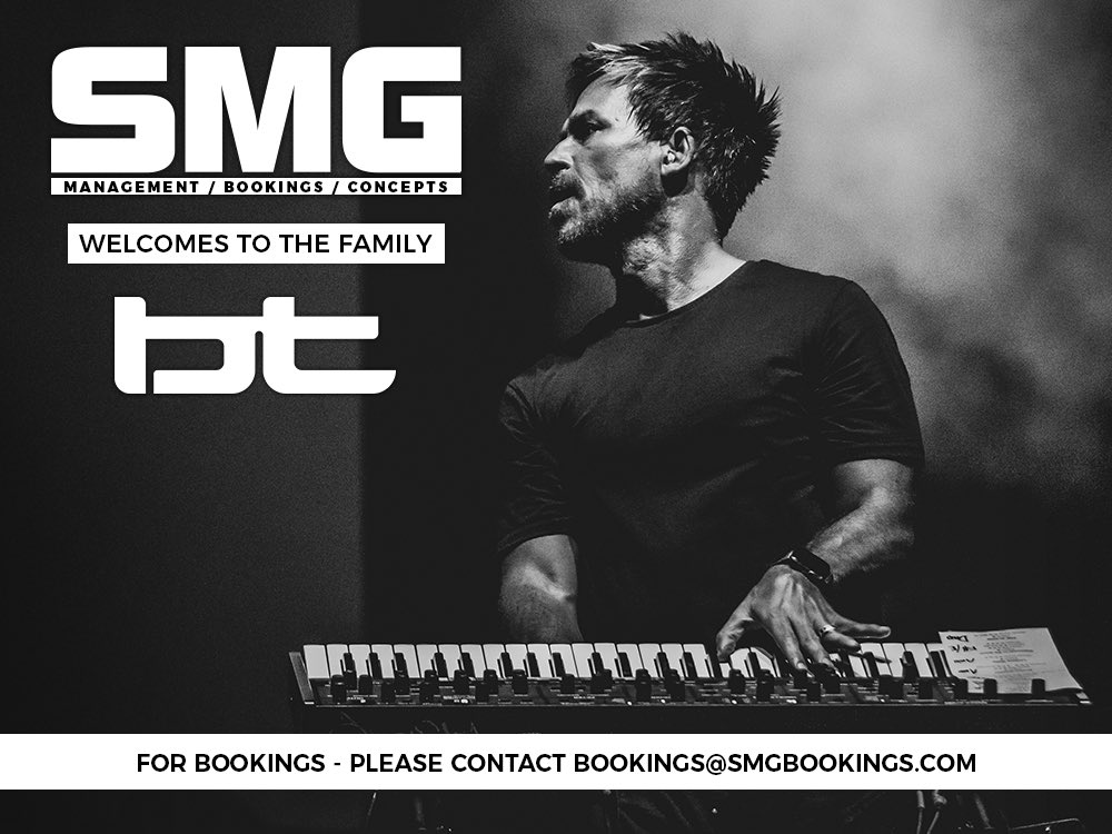 Welcome to the family <a href="/BT/">BT</a> for worldwide DJ bookings. 🎉🎶🎹 #trancefamily #bt #smgbookings