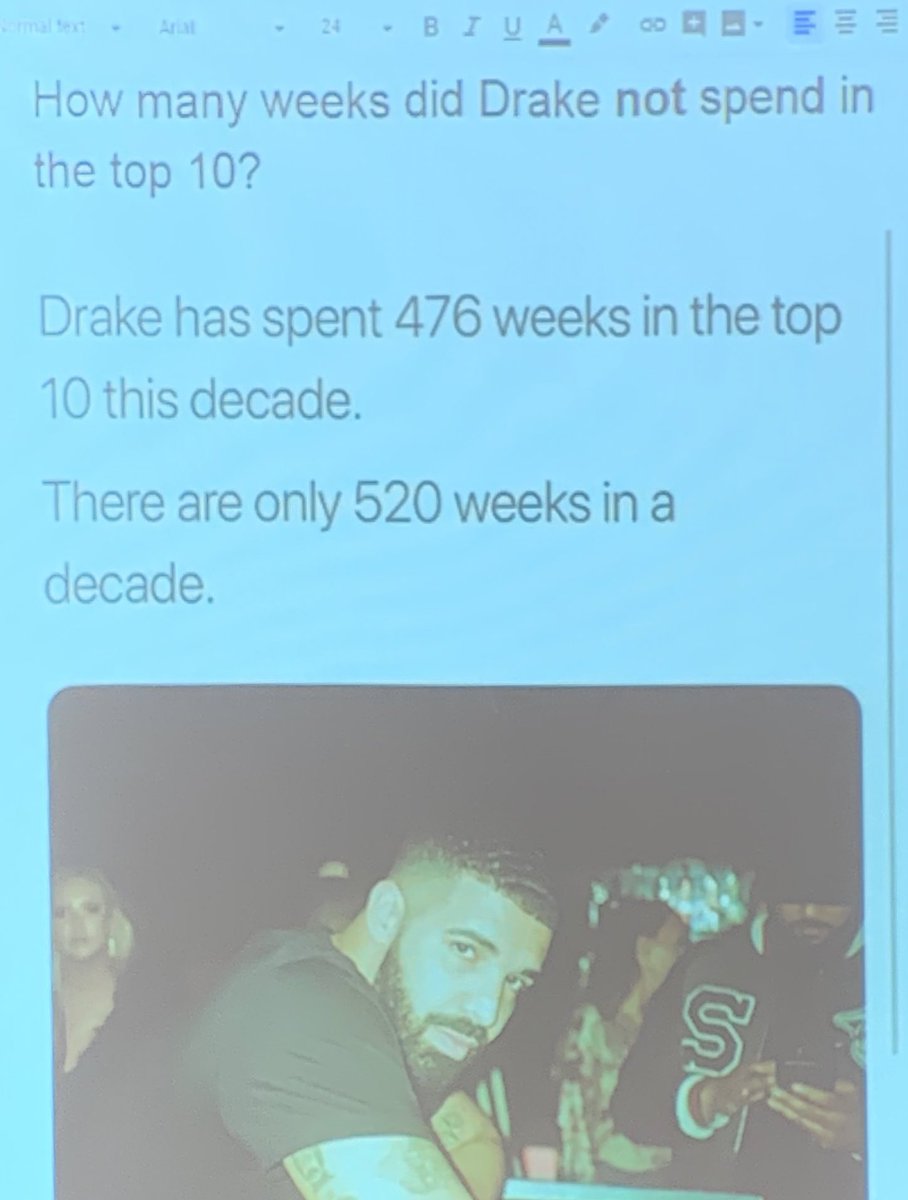 TheStorto's tweet image. We did some Math centres this morning where students had to work through various problems; including one with Drake 😏 #FunWithMath #problemsolving @PeelSchools
