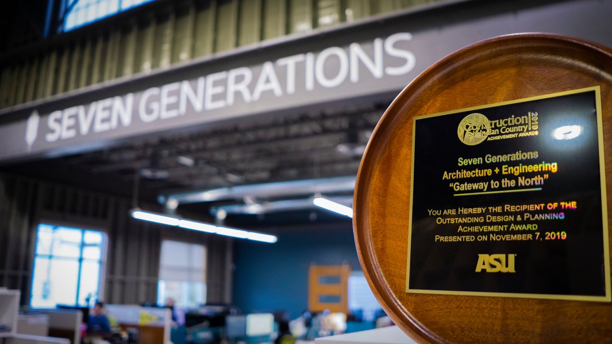 7GenerationsAE's tweet photo. We could not be more proud of our phenomenal team for earning such a distinguished award. We would again like to thank the CIIC Committee, and promise to continue providing the best in Design &amp; Planning Services for our clients across Indian Country.

We're just getting started. https://t.co/89LkZJ3ZIc