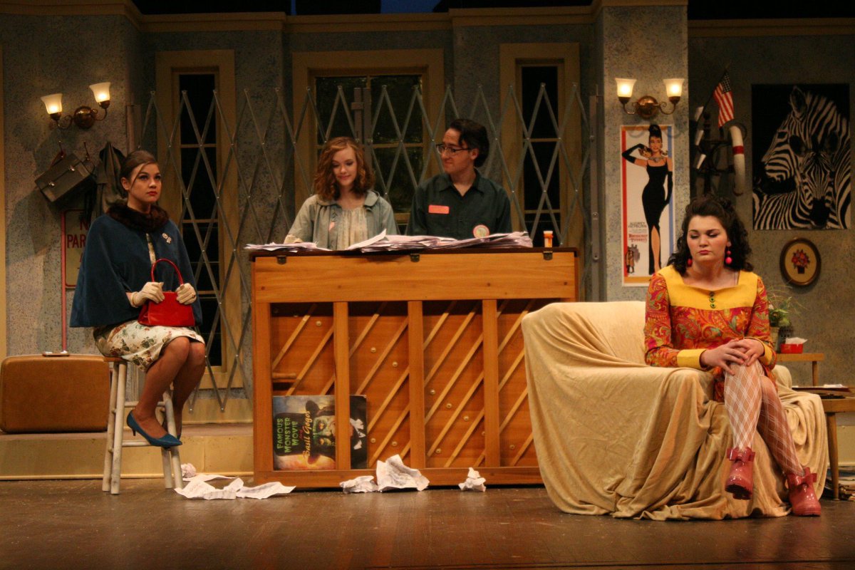 ESU_THEATRE's tweet photo. ITS OPENING NIGHT! The House Of Blue Leaves runs from tonight all the way through Saturday November 23. The show starts at 7:30 doors open at 7. Don’t miss your chance to see this dark comedy. We hope to see you all tonight in the Bruder! https://t.co/A8YKzq1OtP