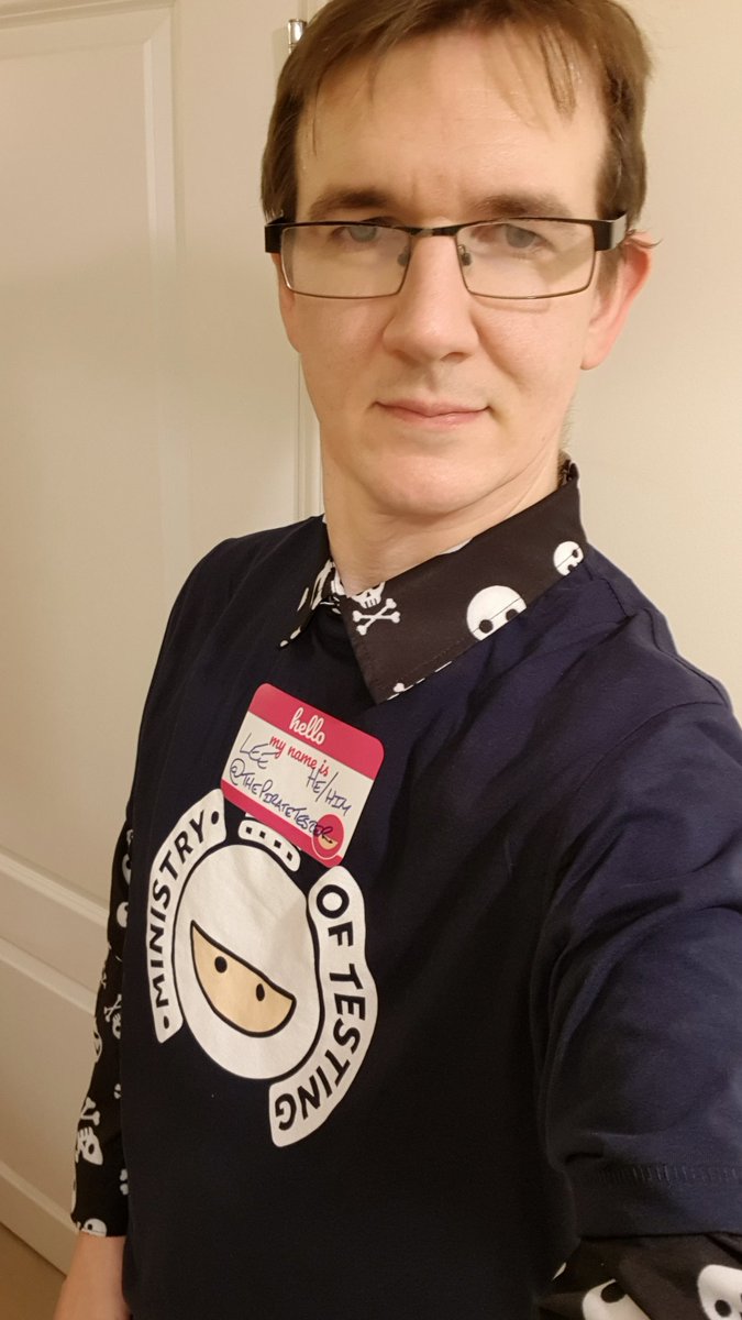 ThePirateTester's tweet image. As I forgot to take a pic, for #MidsTest I was doubly on brand, with my pirate shirt on, and then my @ministryoftest t-shirt over it