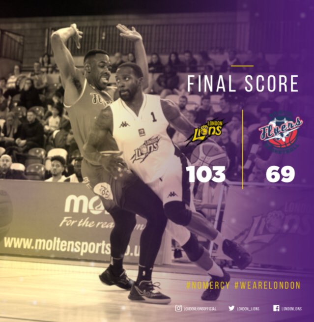LondonLions's tweet photo. What a day! 💥Lions get the W! We need you all there this Saturday to get through! #bblcup #londonlions #copperboxarena #ticketmaster #34points https://t.co/OqyGjMtU6d