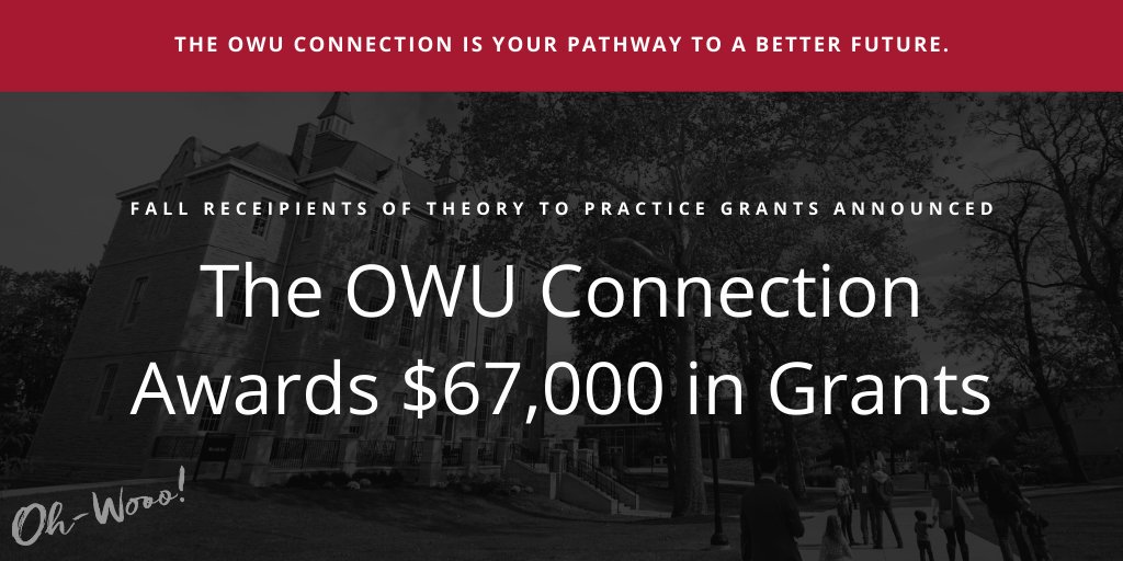 OhioWesleyan's tweet photo. Another win for #TheOWUConnection ❗️
10 university-funded grants will allow nearly 50 students and 8 employees to complete experiences on campus and in Argentina, Canada, Greece, Italy, Ireland, Puerto Rico, West Africa, and the State of Virginia
➡️https://t.co/IMUQdP2ib9 https://t.co/L04mZXcin8