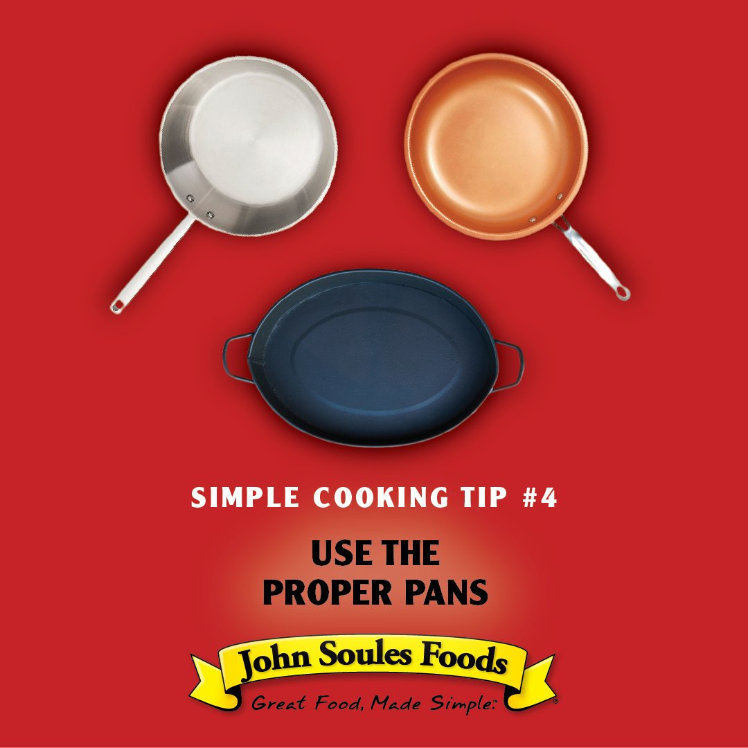 souleskitchen's tweet photo. Nonstick, stainless steel and cast iron all have differences in the way they #cook certain #foods. Ensure that your #meals get cooked properly by using the exact pan that a #recipe calls for. #simplecookingtips https://t.co/clemPf8FMd