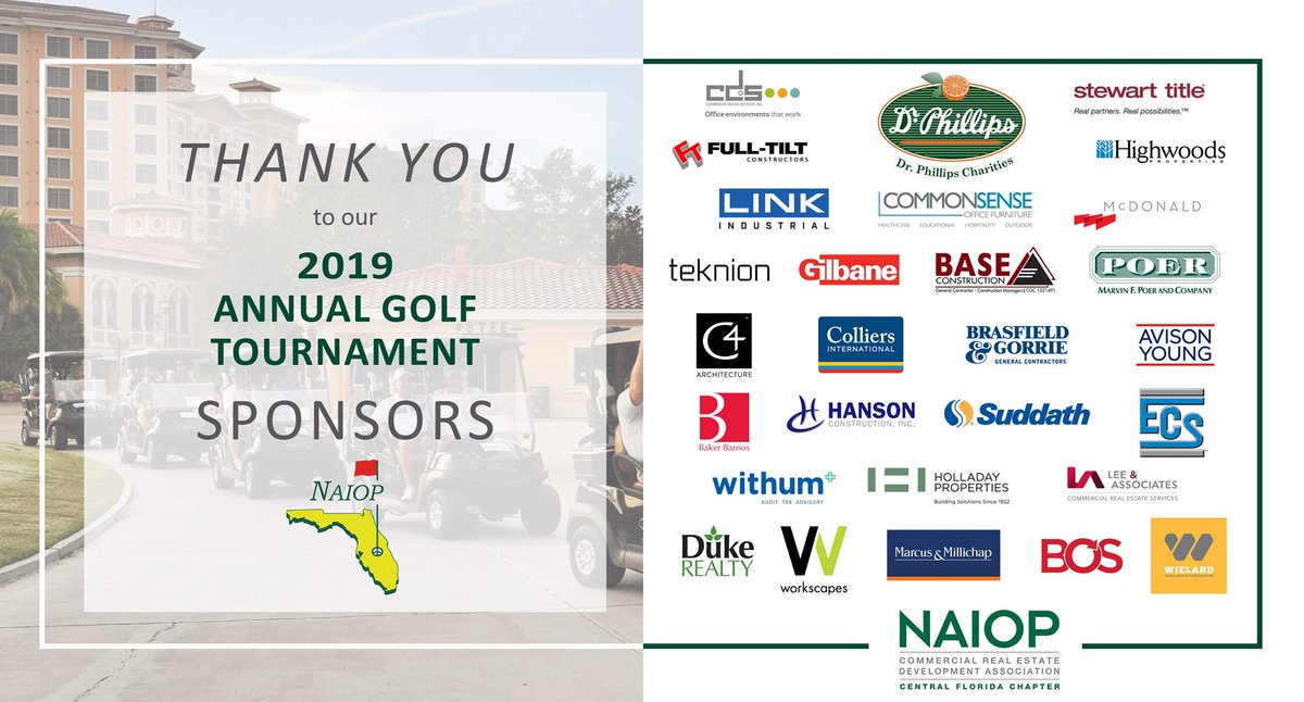 Thank you to everyone who made the 2019 Golf Tournament a total success!

#NAIOPCentralFlorida #2019NAIOPAnnualGolfTournament