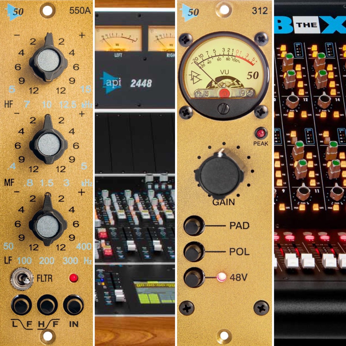 ThisIsAPIaudio's tweet photo. We are honored to have 4 products nominated for this year’s NAMM TEC Awards! The 550A 50th Anniversary Edition, 2448 Console, 312 50th Anniversary Edition, and New 8-Channel BOX console have been nominated in 4 different categories. Vote today- LINK IN BIO #api50years #apiaudio https://t.co/M3xIzV8K8J