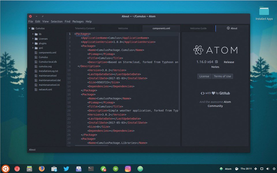 واحد من أفضل برامج محررات النصوص (Atom)
أتوم عبارة عن محرر نصوص مجاني ومفتوح المصدر يعمل على أنظمة التشغيل ويندوز ولينكس وماك أو أس مع دعم المكونات الإضافية المكتوبة في Node.js ، ونظام Git Control المدمج ، الذي طورته جيت هب.
bit.ly/2INn95p
#EgyptFOSS