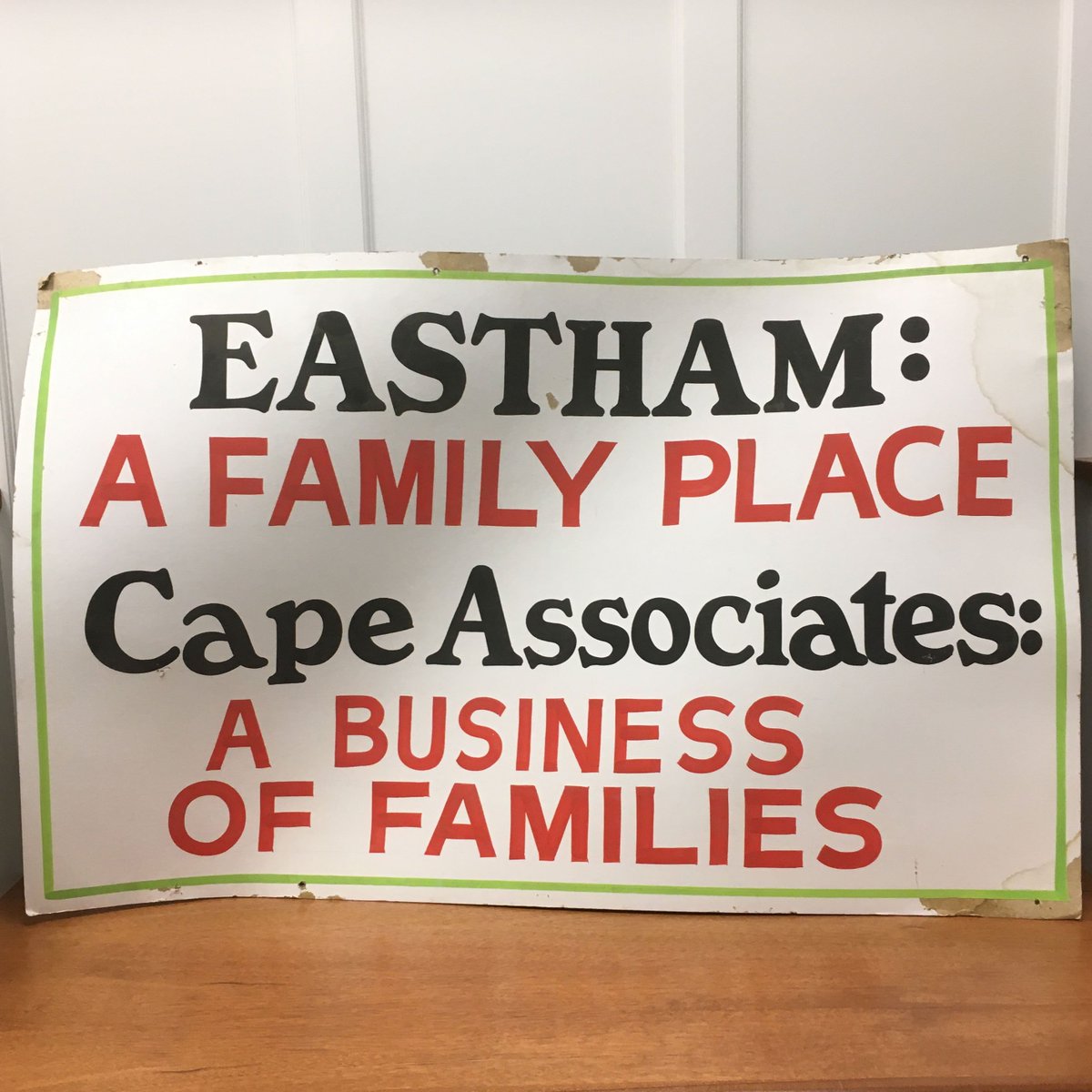 capeassociates's tweet photo. 1976 flashback... We found this in our attic today and are proud to say it still stands true! #businessoffamilies #commitmentqualityintegrity #Eastham #CapeCod https://t.co/w8QKVEKQDi