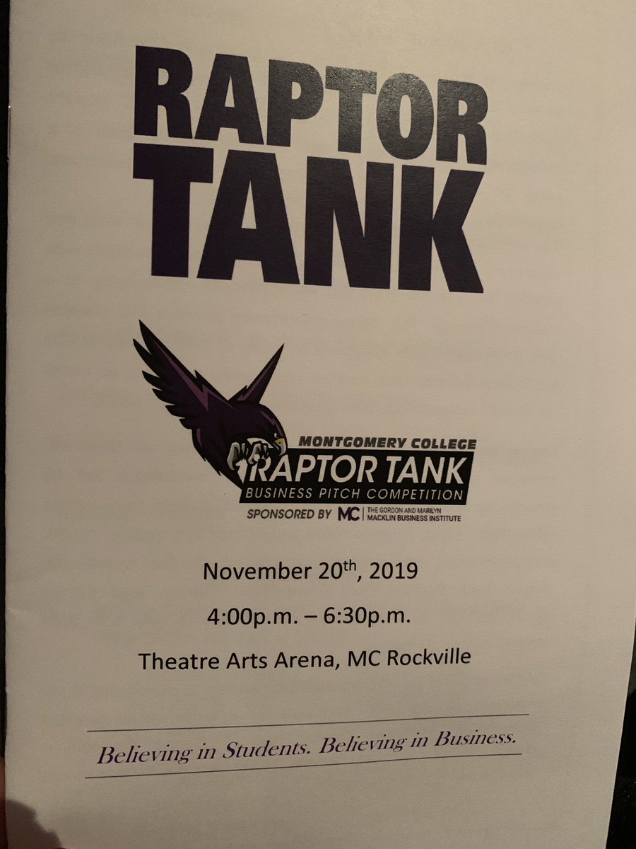 MC_RGA's tweet photo. .@montgomerycoll Raptor Tank student business pitch competition! Believing in community college students, believing in business. #entrepreneurs #raptortank https://t.co/zY8OY85KS3