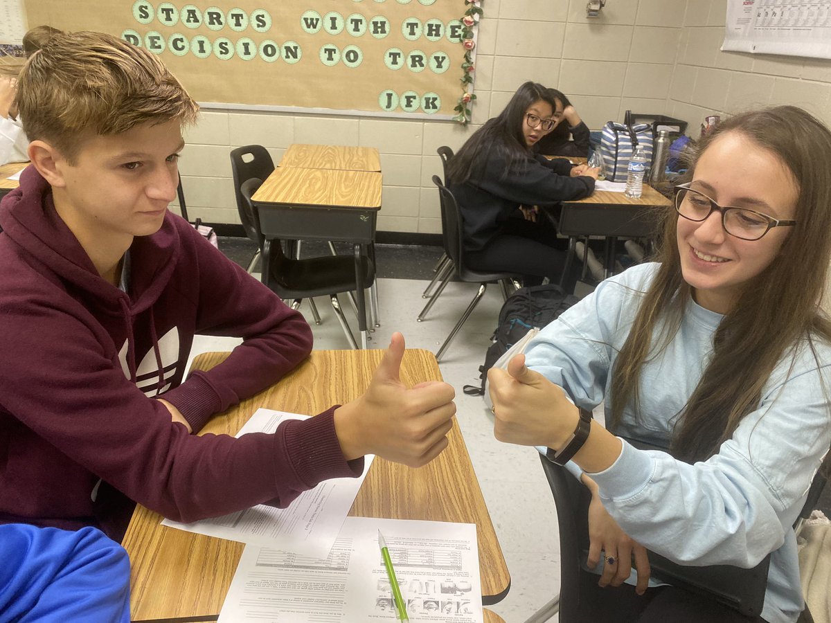 PattyUrso's tweet photo. We have inherited traits from our parents....smiling dimples and 2 thumbs up....but only one hitchhikers..... #genetics #favoriteunit #RHHS https://t.co/31r5G5Z5mt