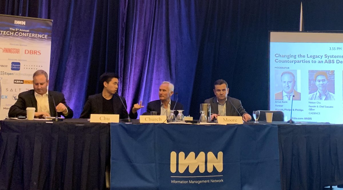 investpercent's tweet image. As part of the panel discussing changing the legacy systems of ABS Deals, Cadence CEO Nelson Chu breaks down the relationship between retail &amp;amp; institutional investors.

Thanks for having us @IMN_ABSGroup!

cc: @GlobalDebtReg @digitalassetcom

#abstech #securitization