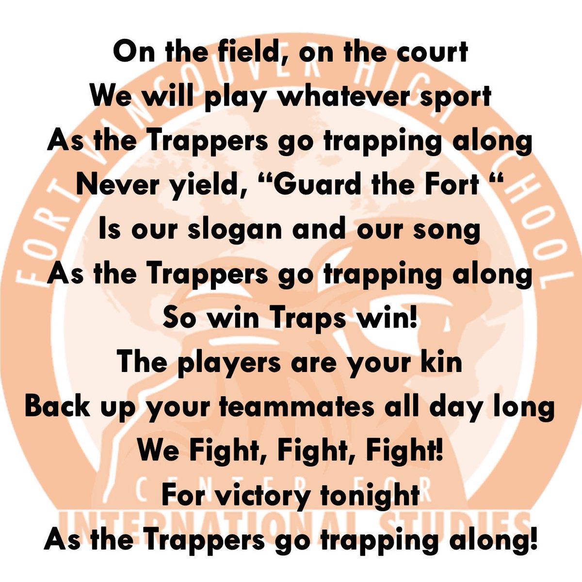 FVHS_CIS's tweet photo. FIGHT SONG LYRICS!
You'll want to know these for the basketball season!
#weareFV #GuardTheFort #TrapperPride #RedandWhite https://t.co/6zVV1NPGXw