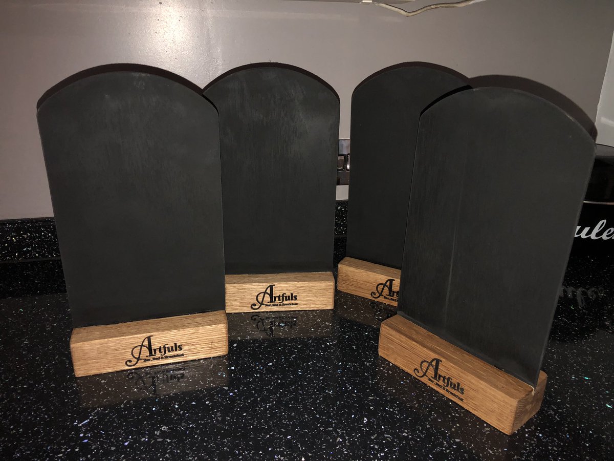 TrackcraftD's tweet image. Not my usual stuff, but was asked to design and custom engrave these chalkboards for a new bar opening locally this Friday