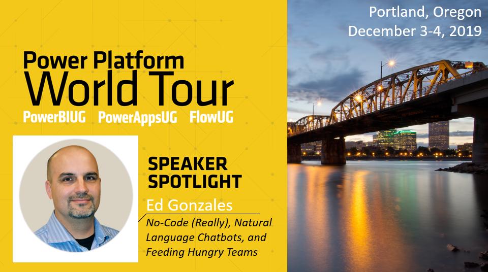 PoweredbyEdG's tweet image. Less than two weeks before #PowerPlatformWT in #Portland!  Rushing to update the chatbot deck after learning a little about #PowerVA&apos;s with @8bitclassroom last week.  Come learn some no-code fun with @MSPowerAutomate!    powerplatformworldtour.com/locations/port…