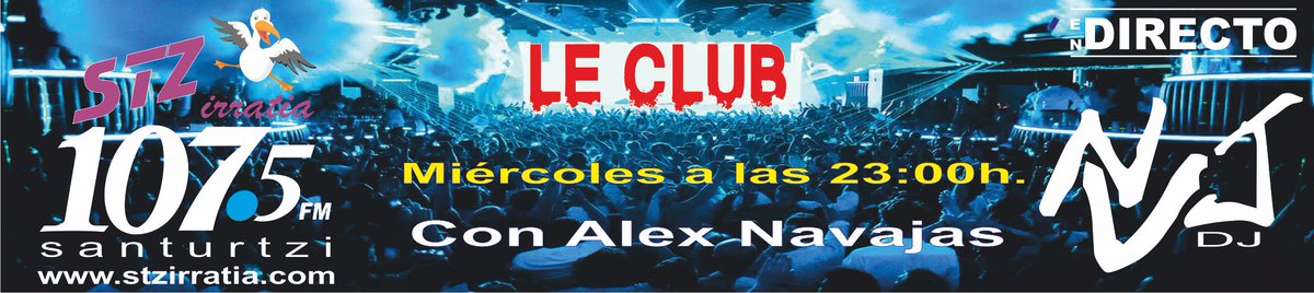 StzGrupo's tweet photo. Acaba de empezar LE CLUB, nuestro nuevo programa en DIRECTO desde Stz Irratia. Tienes linea directa con nuestro locutor desde https://t.co/Jqb0Sex7pY   / 107.5 FM / https://t.co/3WIQT5PZeU https://t.co/fAn5v1pkcD